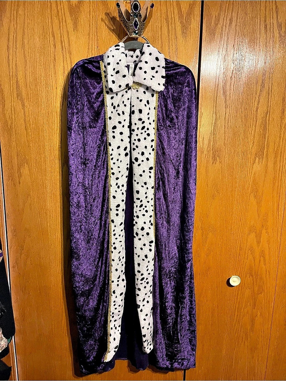 Purple Royal Costume Robe with Crown
